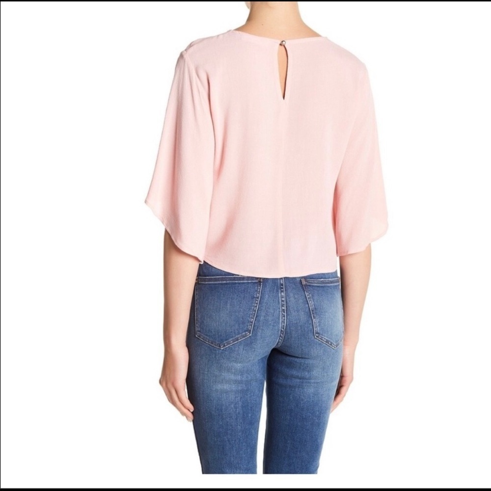 Elodie Bell Sleeve Top Blouse Nordstrom Pink Size Small - Picture 2 of 8
